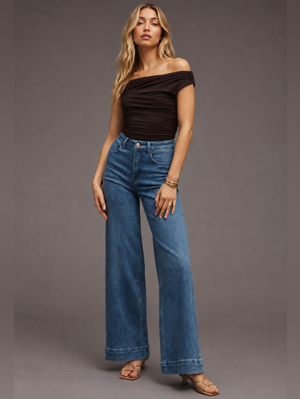 Maeve Anthropologie Jada high rise wide leg jeans size 28